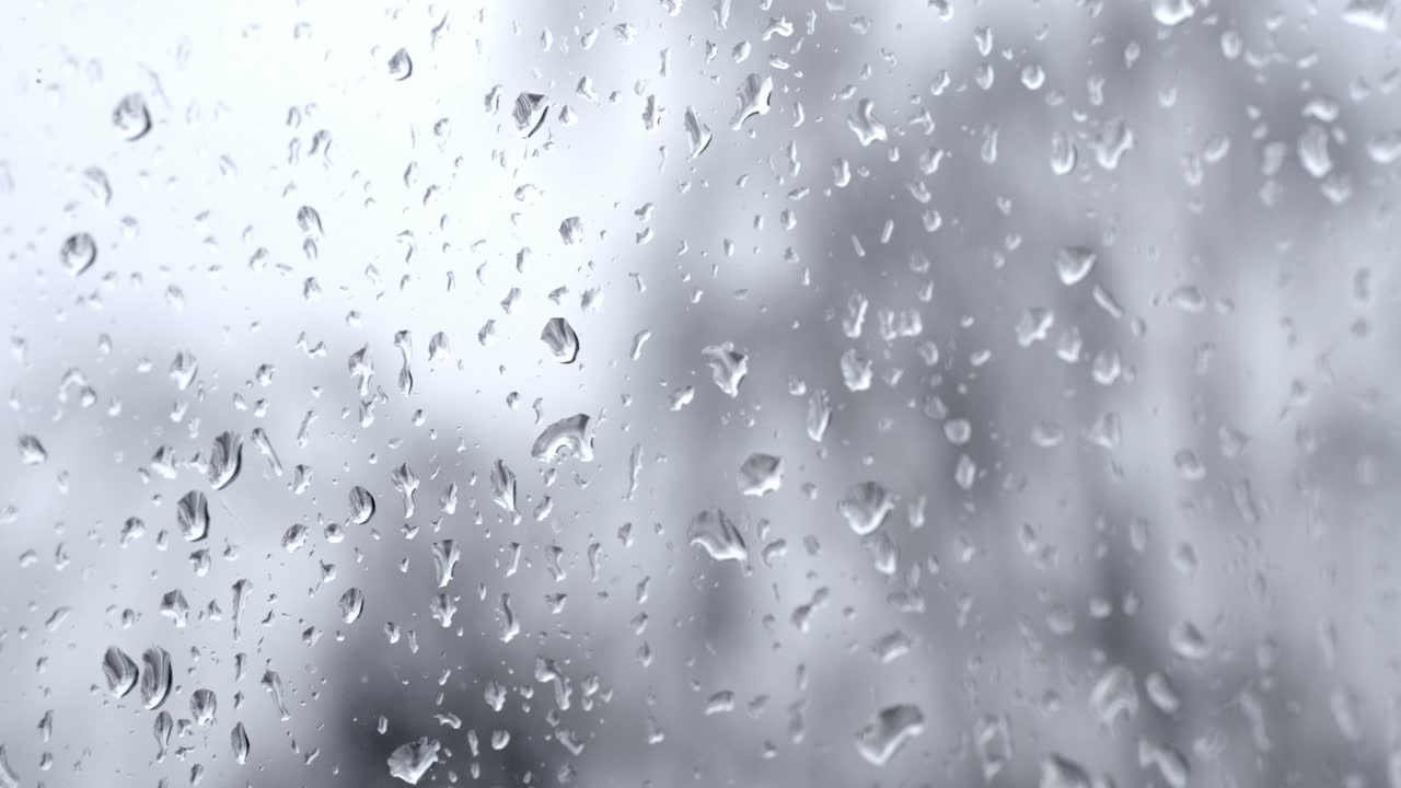 Water Droplets on surface of Window Glass