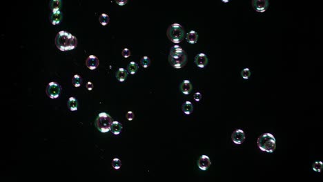 soup bubbles isolated on black background