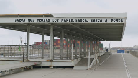 sea viewing platform in the port