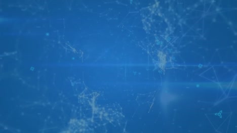 Animation-of-network-of-connections-with-icons-over-blue-background