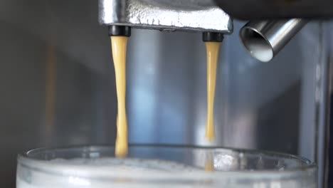 coffee machine pouring coffee