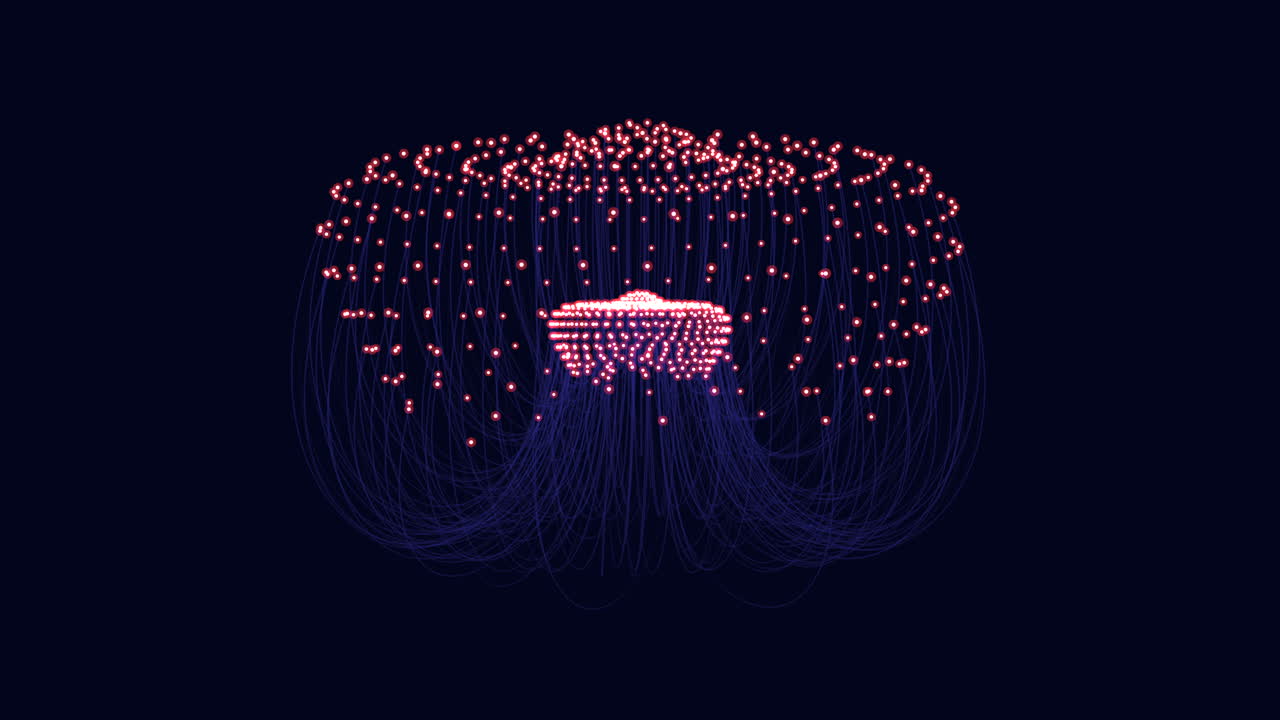 Intricate jellyfish delicate lines form majestic aquatic creature