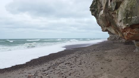 Olas-Golpeando-Las-Costas-De-La-Costa-Oeste-Del-Norte-De-Jutlandia-En-Dinamarca