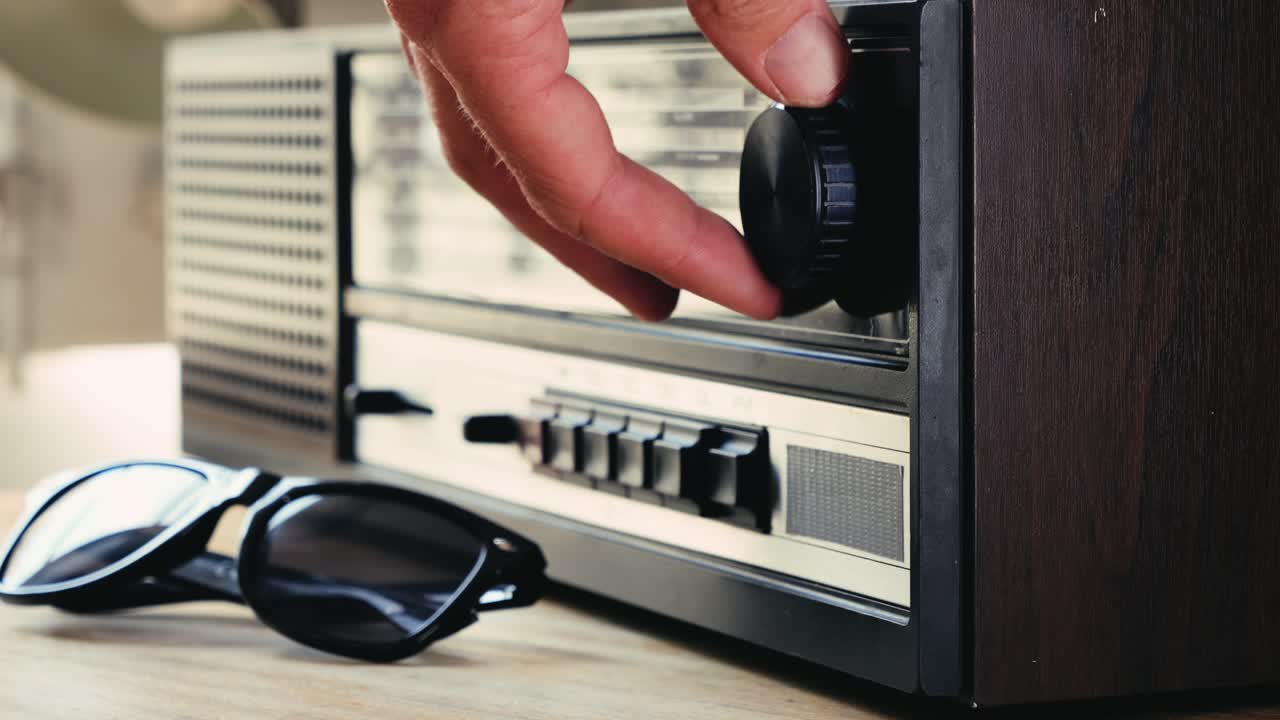 Vintage Radio and Sunglasses