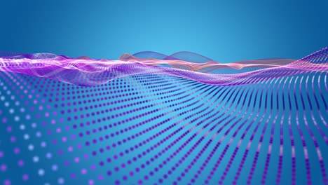 animación fantástica con objeto de onda de partículas en cámara lenta y espacio para texto, 4096x2304 bucle 4k