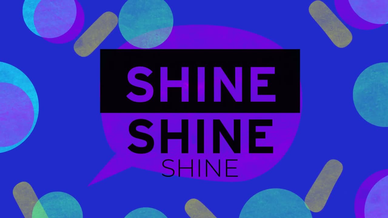 기하학적 연결을 통해 빛, 빛, 빛 텍스트의 애니메이션