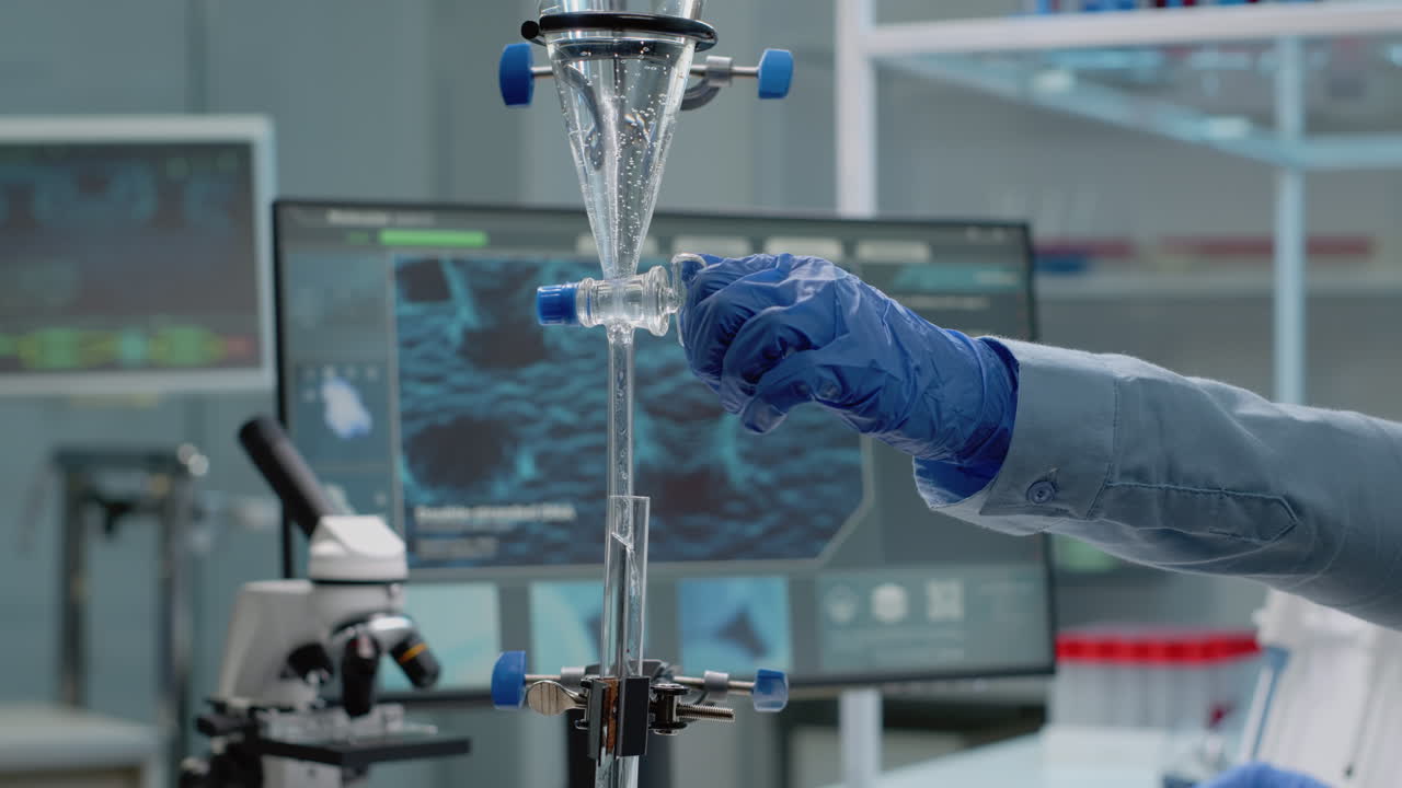 Scientific research in a laboratory