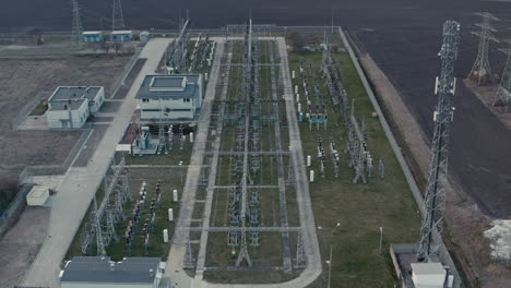 vista aérea de una subestación eléctrica
