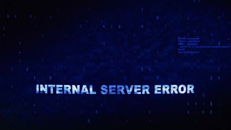Intern serverfejl tekst digital støj glitch-effekt tv-skærm loop baggrund login og adgangskode