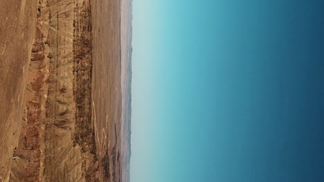 Aerial-Vertical-Shot-Fish-River-Canyon-in-Namibia,-Africa