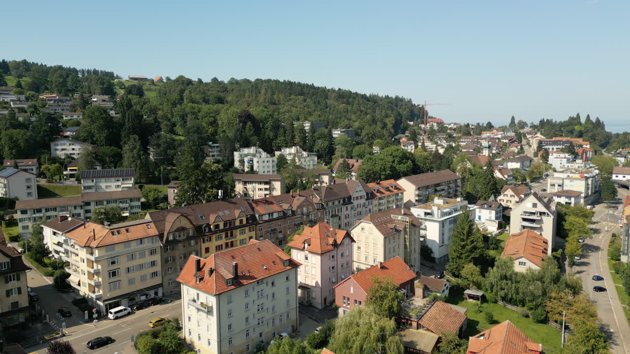 aerial de la ciudad de st. gallen en suiza