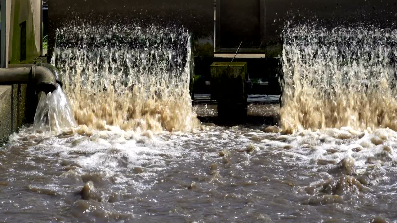 Turbine In Waste Water Treatment Plant.