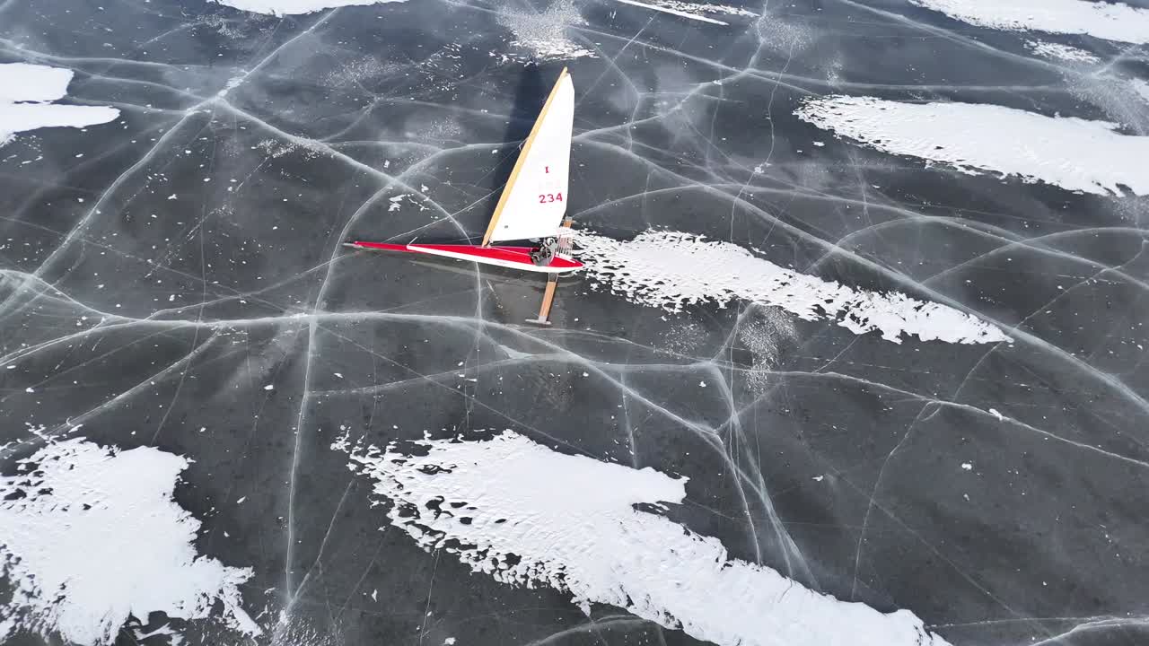 In the winter months, Competitive Ice Boating takes place on Lake Winnebago north of Fond du Lac, WI.