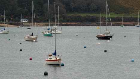 Extra-wide-Shot-of-Falmouth-Marina-with-Flushing,-in-background