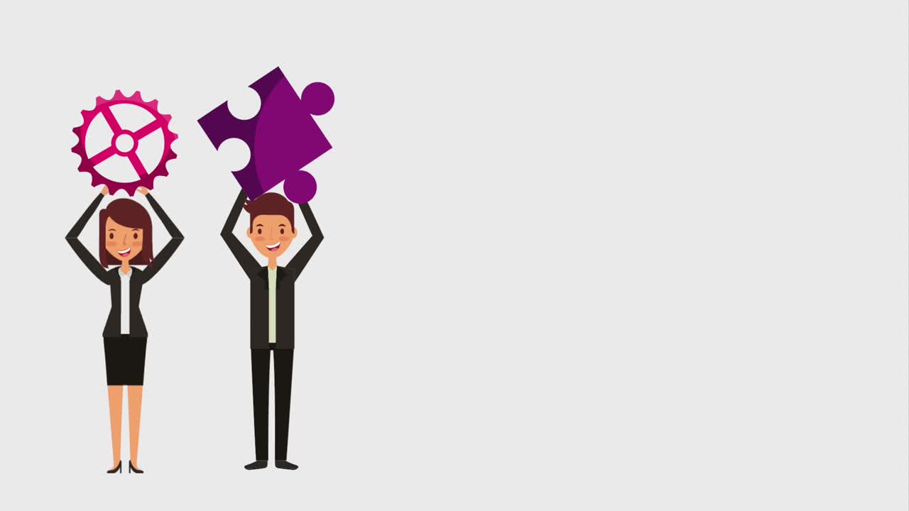 gente equipo de trabajo animación hd