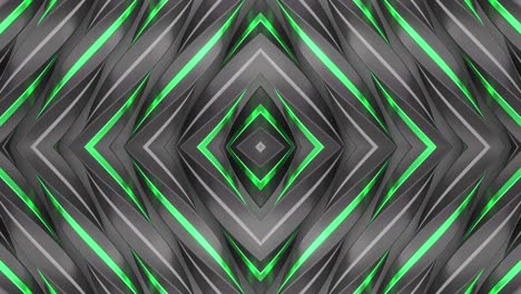 abstract geometric pattern with glowing green lines