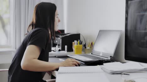 meticulousness focused attention, employee seated workplace, book pages