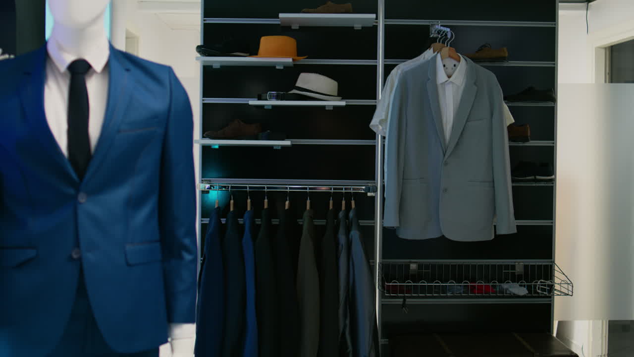 Fashion Store Interior with Mannequins and Clothing Display