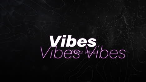 animación de las vibraciones de la palabra en blanco, y contorno verde, moviéndose sobre fondo negro