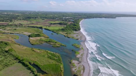 nizao river mouth, san cristobal in dominican republic