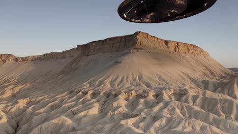 desert landscape with ufo