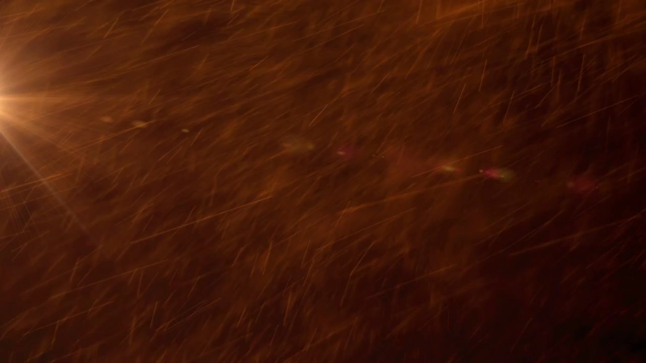 Vento impetuoso, lampada a sinistra che illumina gocce che cadono, scie che salgono in un flusso diagonale, rivelando la pioggia