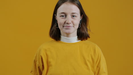 young woman wearing earbuds