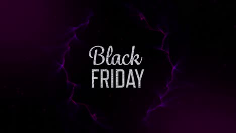 animación del viernes negro sobre un fondo negro