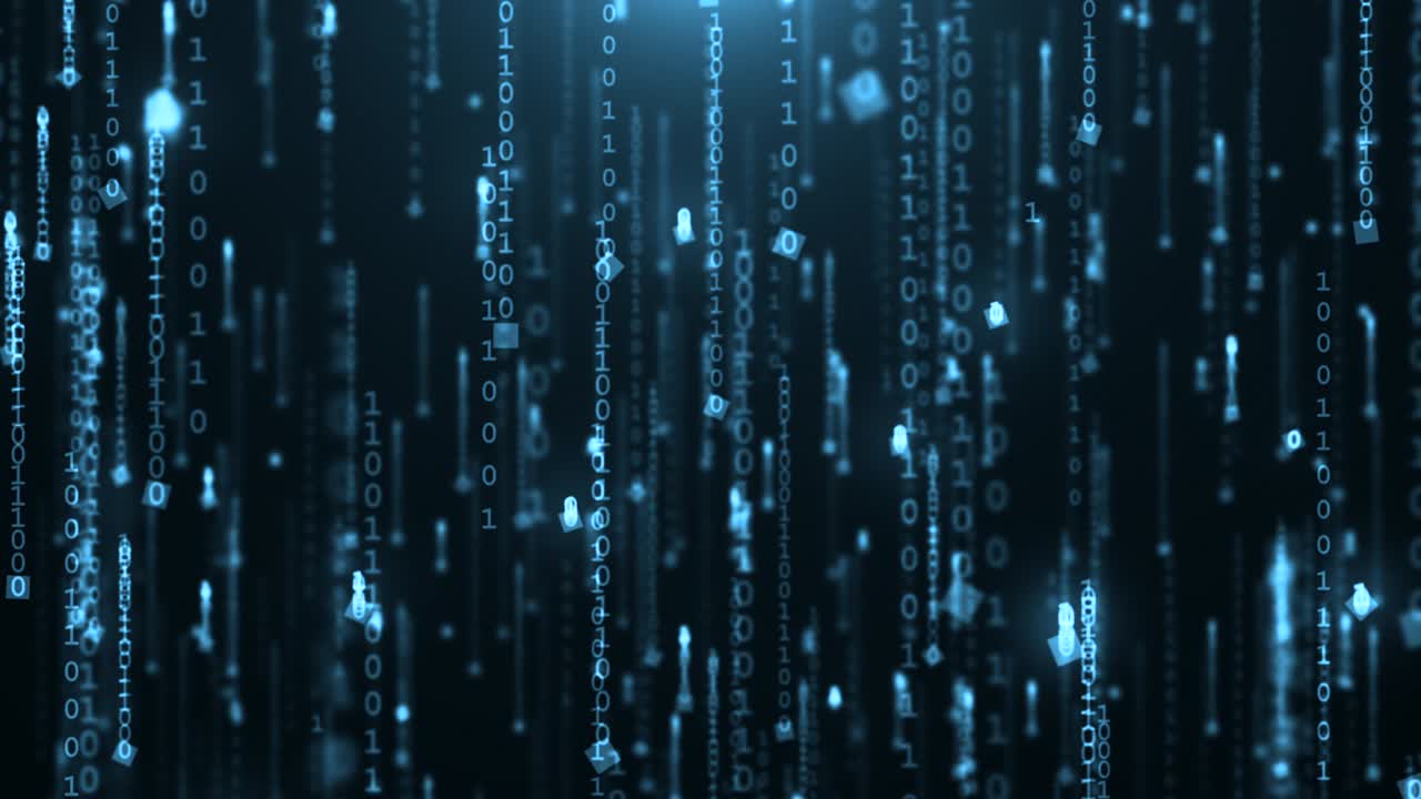 Binary Code Animation - 4K Loopable