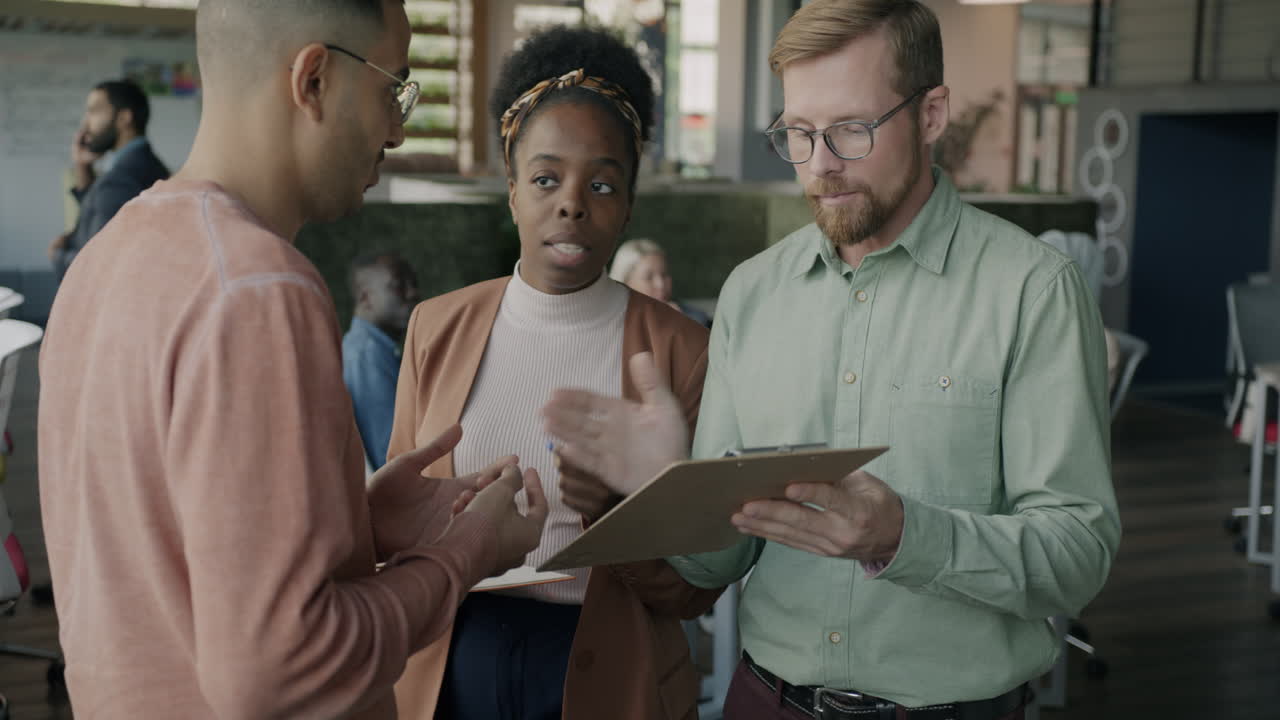 Business Meeting in Modern Office