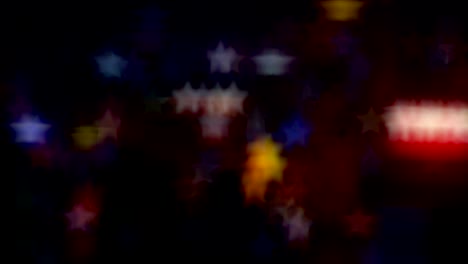 bokeh en el fondo en forma de muchas estrellas