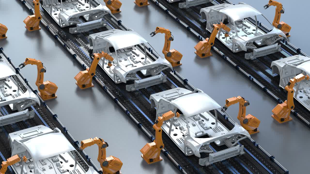 fábrica de automóviles de automatización