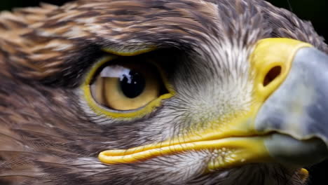 close-up of an eagle's eye