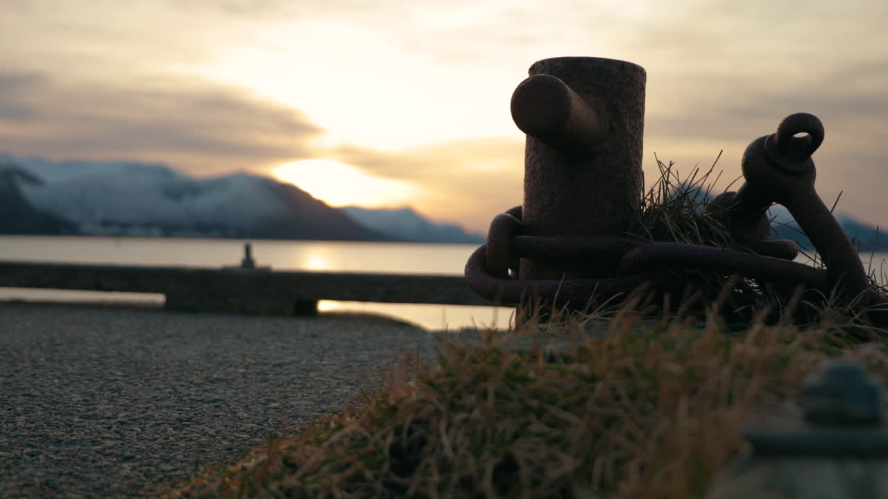 선착장에서 본 멋진 일몰