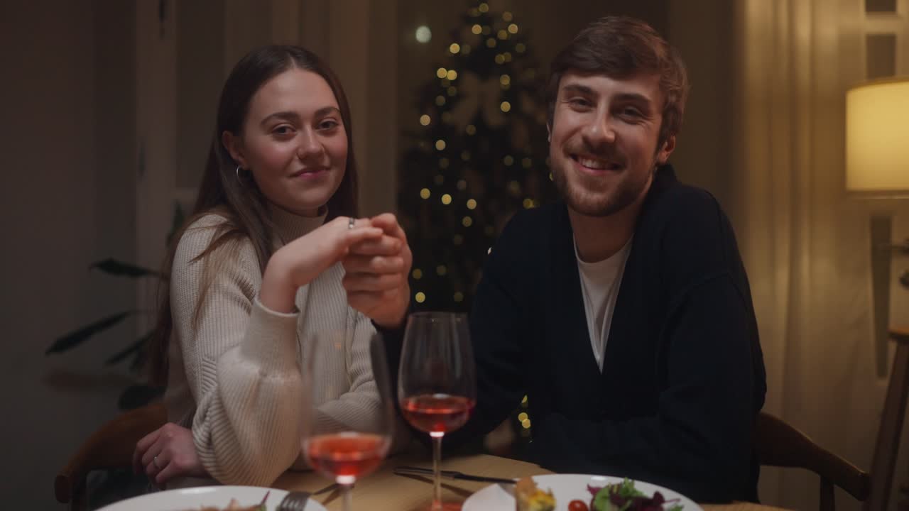 Romantic Christmas Dinner with Couple