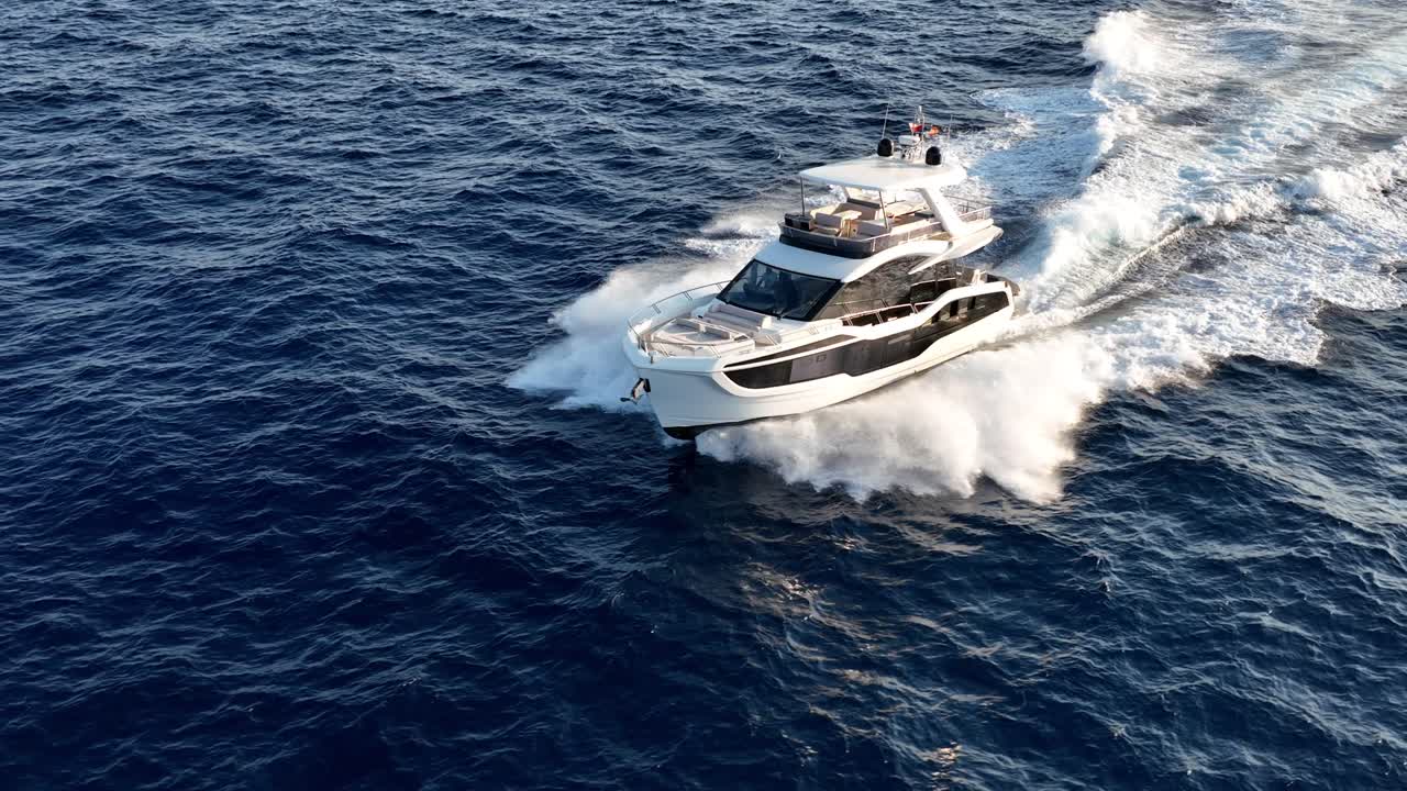 Luxury Yacht Cruising the Ocean