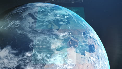 animation of data processing over globe