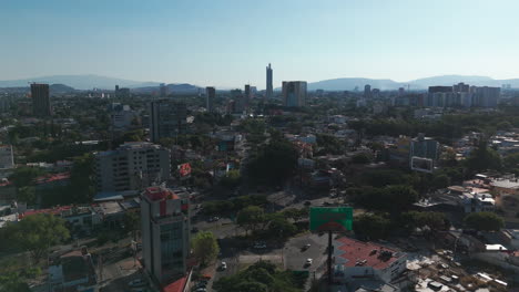 aerial shot of the lopez mateos avenue, northeast to southwest in guadalajara, jalisco, mexico