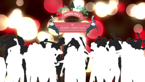 merry christmas graphic with dancing people