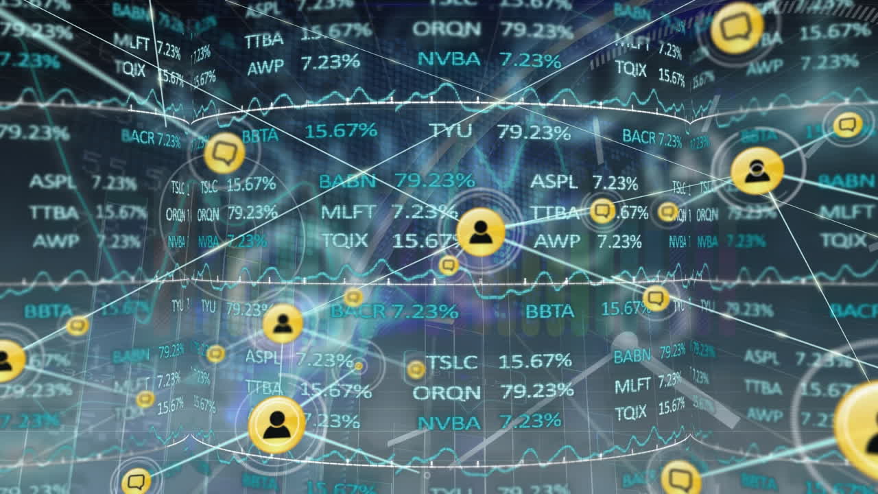 데이터 프로세싱을 통한 연결 네트워크의 애니메이션