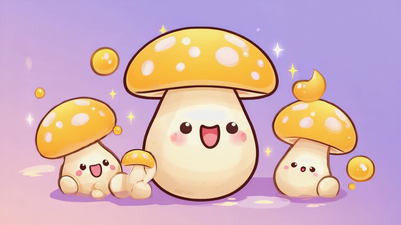귀여운 버섯 만화