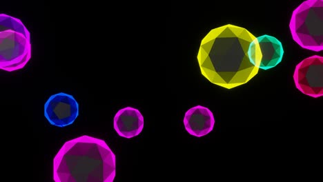 vj loop abstract pulsating multicolored glass balls.