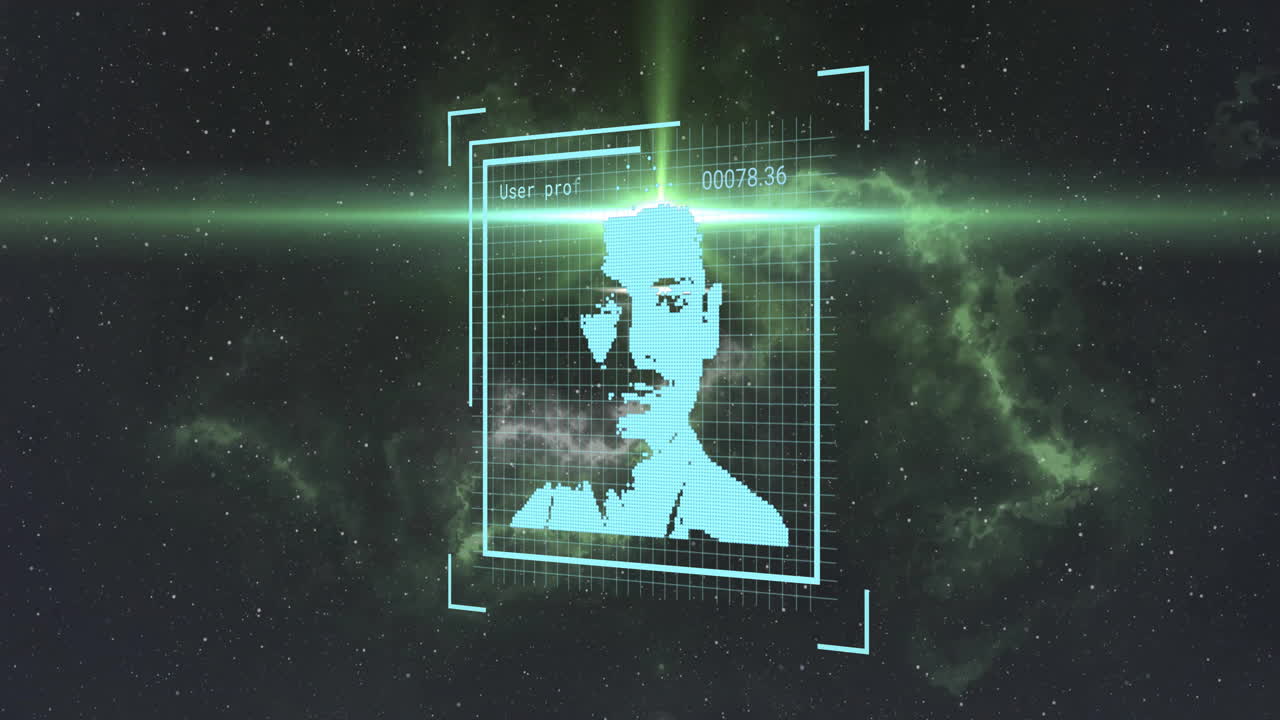 데이터 처리의 애니메이션과 공간 위의 사람 아이콘