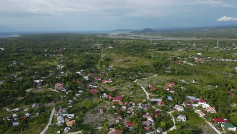 moalboal, philippines showcasing the lush landscape and residential areas in daylight, aerial view