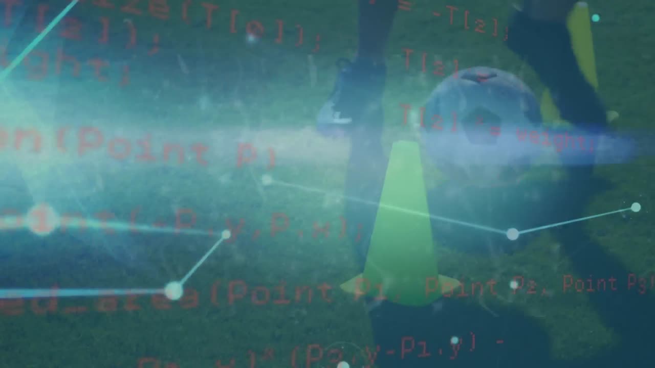 카우카스 축구 선수에 대한 데이터 처리 및 연결 네트워크의 애니메이션