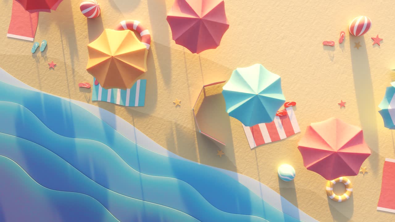 Premium stock video - Seamless looping animation of stylized, low-poly ...