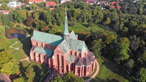 aerial: doberan minster in bad doberan