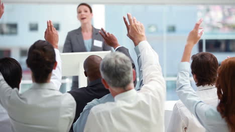 Businesswoman-giving-a-speech