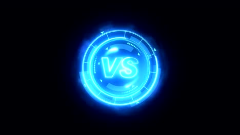 animación de bucle de juego deportivo futurista. contra fondo de lucha. pantalla digital de neón de radar. contra elemento de interfaz de control de juego. competición deportiva de lucha de batalla.