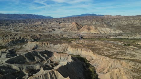 paisaje del desierto de tabernas en almería, andalucía, españa - antena 4k